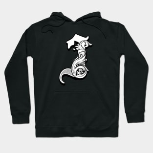 illustration of J font vintage style hand drawing design Hoodie